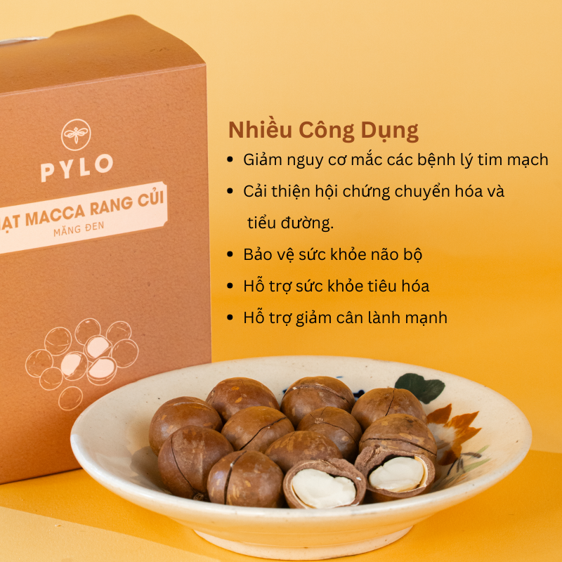 Hạt Macca Rang Củi Măng Đen PyLo