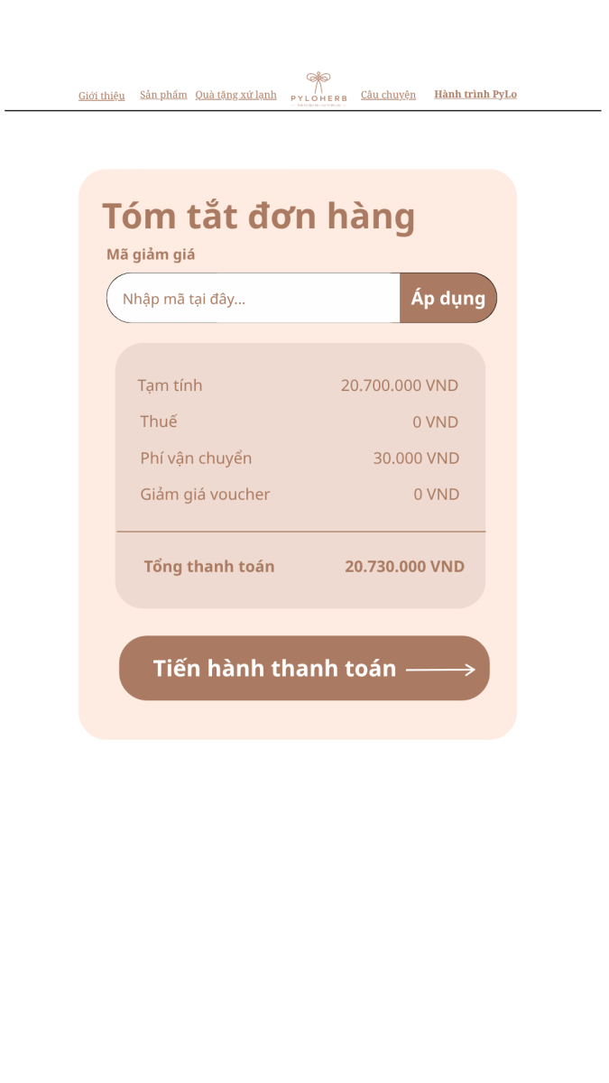 Bước 3: Thanh toán
