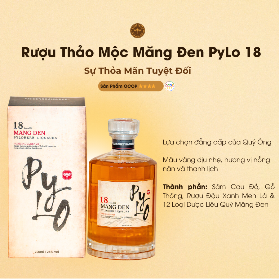 Rượu Thảo Mộc Măng Đen PyLo 18