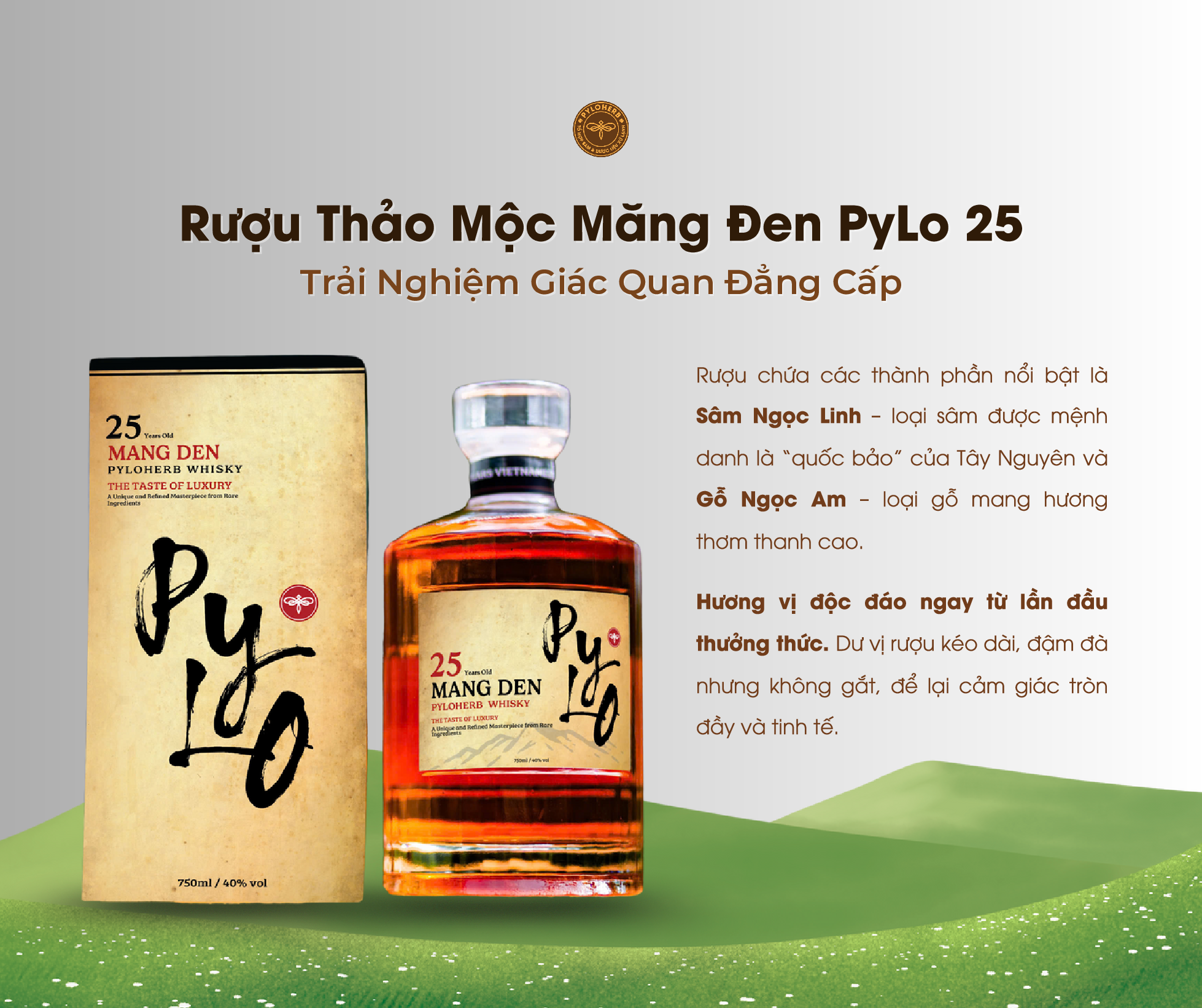 Rượu Thảo Mộc Măng Đen PyLo 25 - Trải nghiệm giác quan đẳng cấp