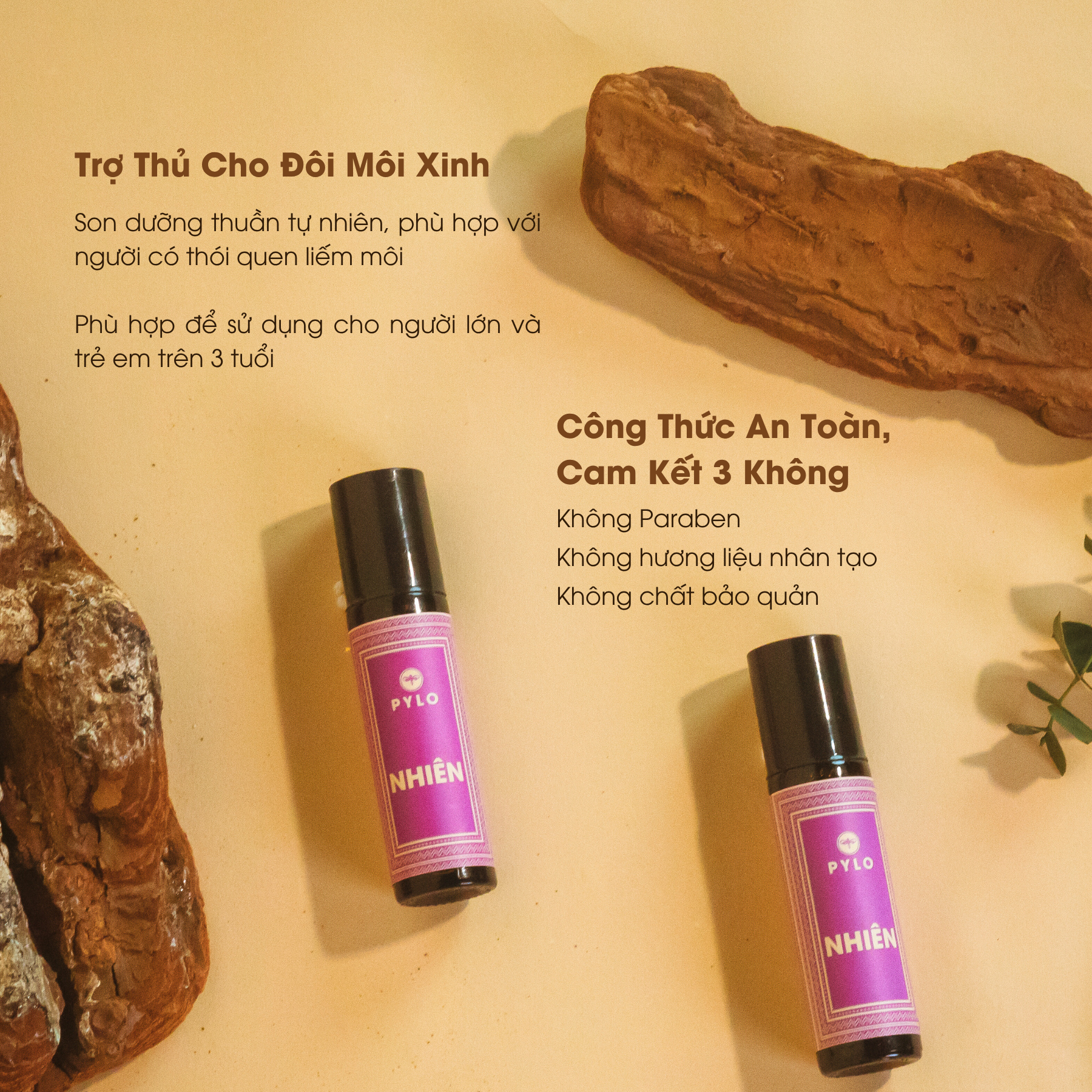 Combo An Nhiên Tĩnh - Dưỡng Môi, Nước Hoa Thảo Dược PyLo - Ảnh 6