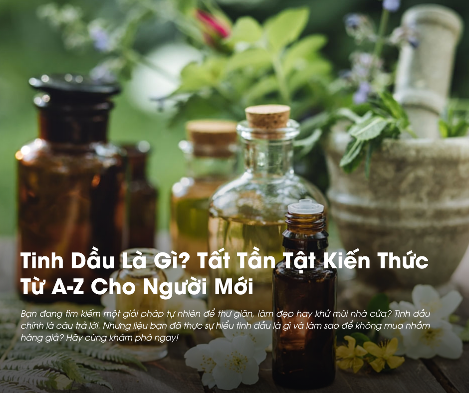 Tinh dầu (Essential Oil) là dạng chất lỏng cô đặc chứa các hợp chất thơm dễ bay hơi, được chiết xuất từ các bộ phận của thực vật.